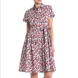 Donna Morgan sz 20W Cherry Print Dress. Like New but Missing Shash